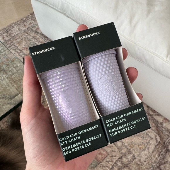 Starbucks Other - Starbucks Lavender Cold Cup Keychain Set